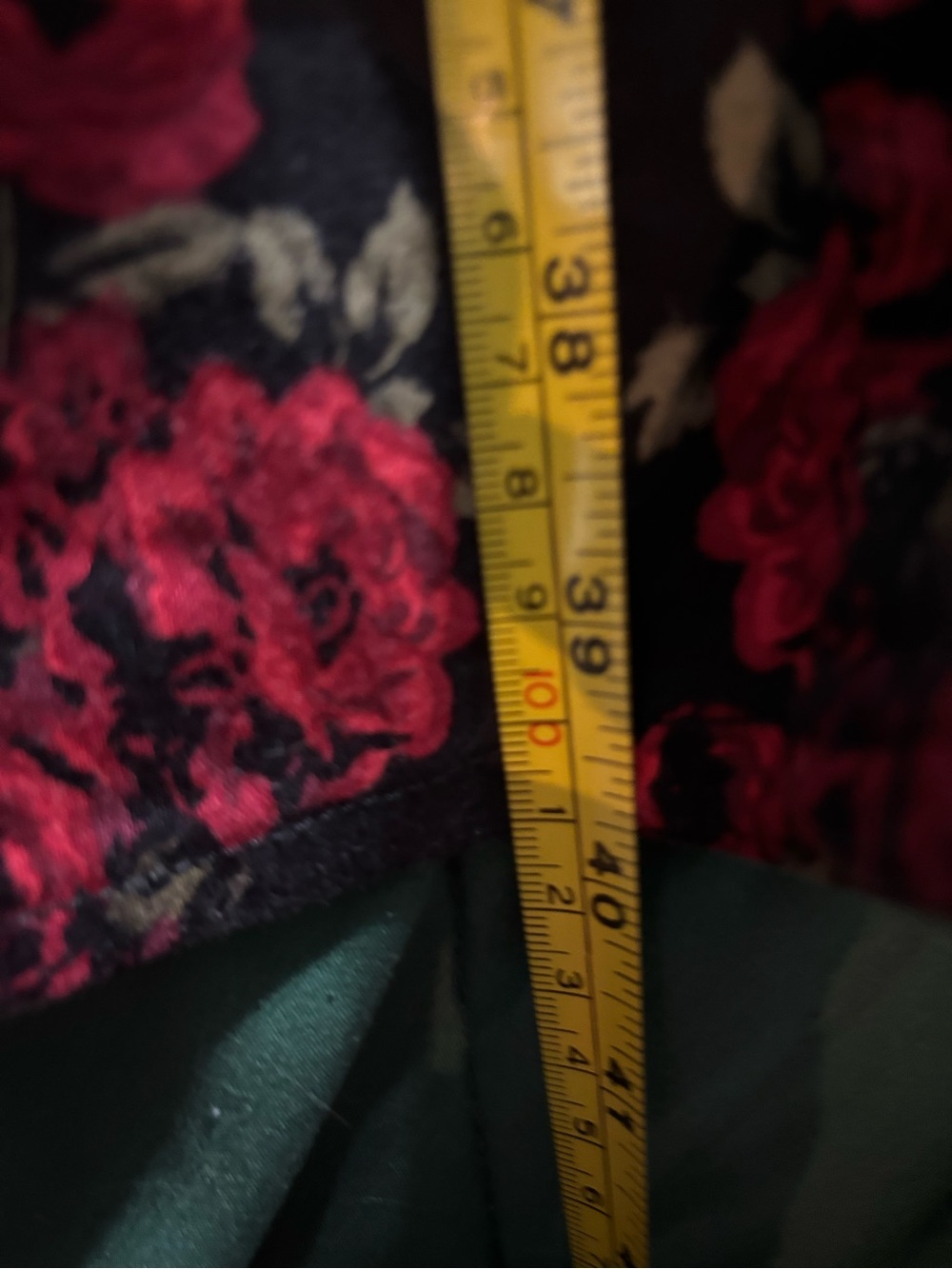 Torrid Black Floral Fit-and-Flare Dress with Red Roses - Picture 4 of 7